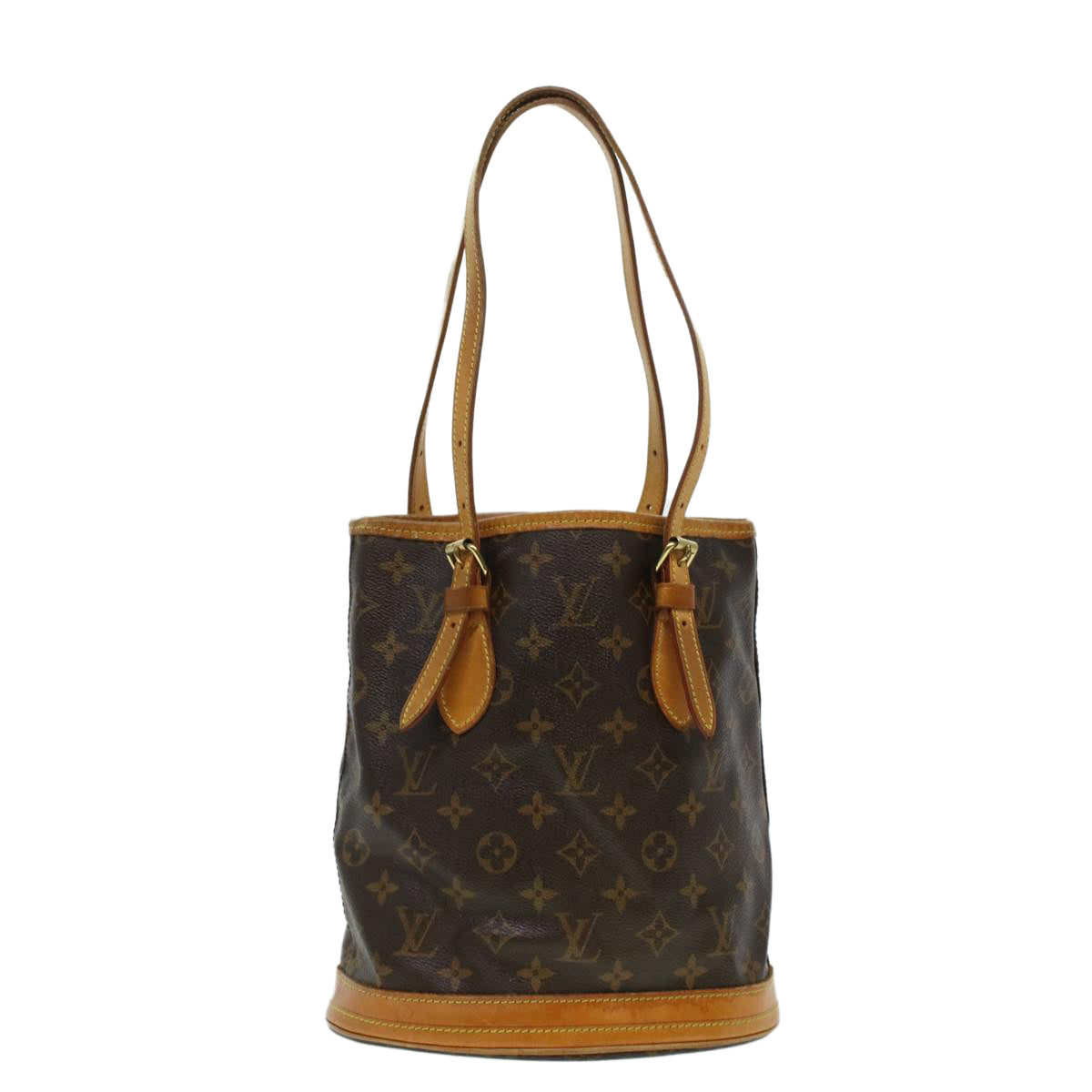 LOUIS VUITTON Monogram Bucket PM Shoulder Bag M42238 LV Auth 41283