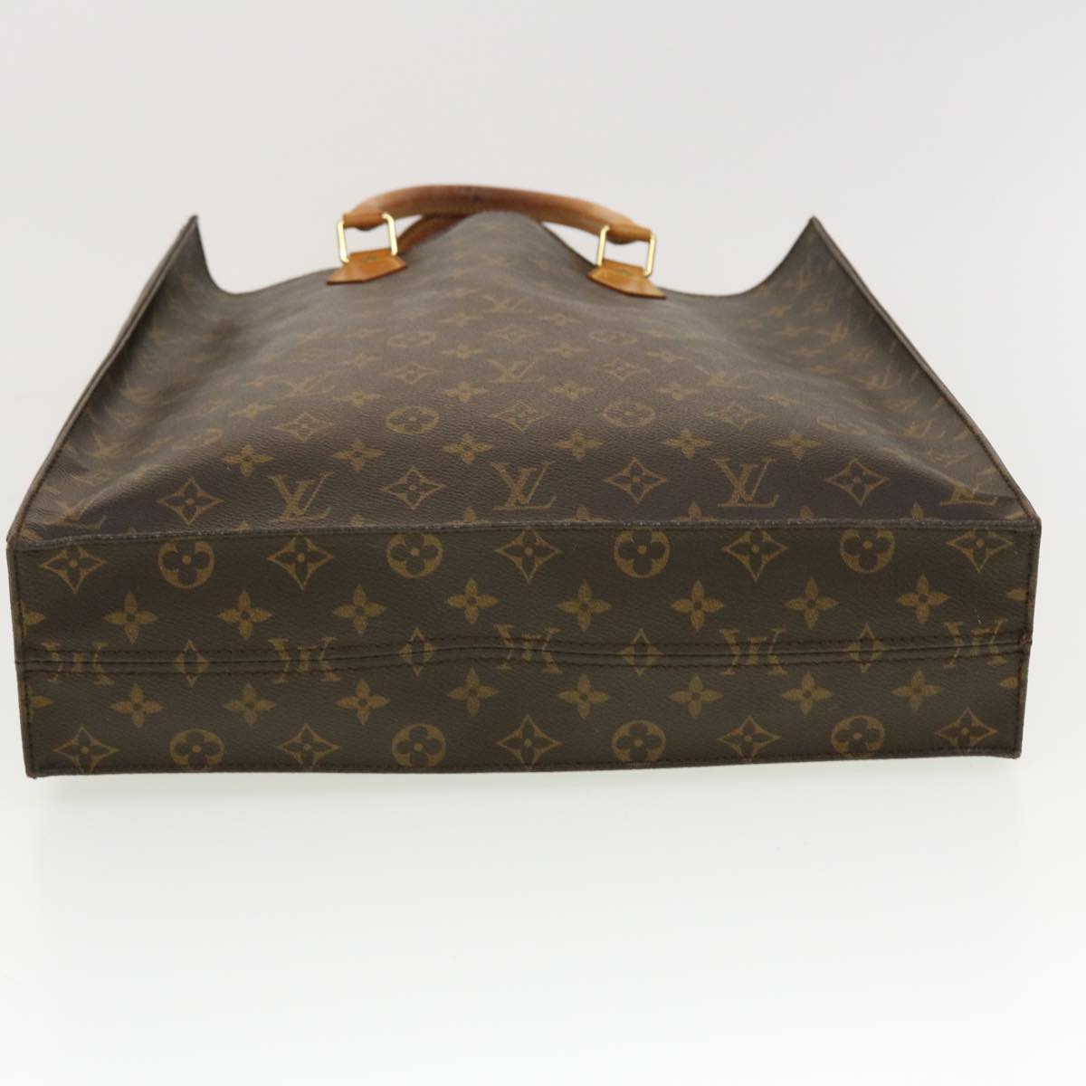 LOUIS VUITTON Monogram Sac Plat Hand Bag M51140 LV Auth 41284