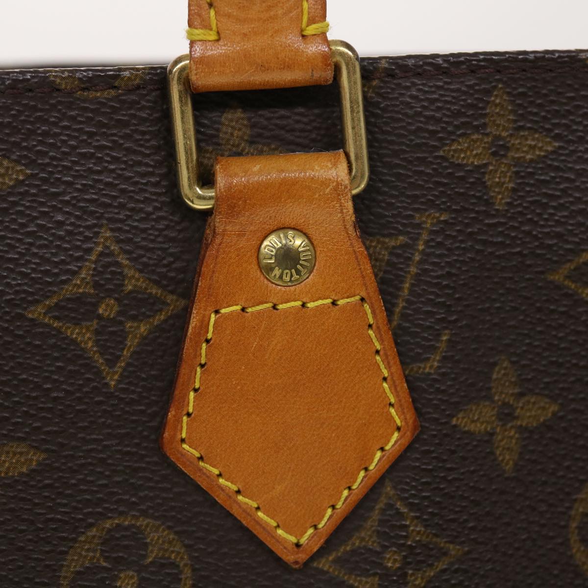 LOUIS VUITTON Monogram Sac Plat Hand Bag M51140 LV Auth 41284