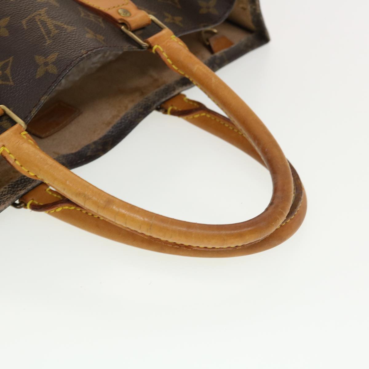 LOUIS VUITTON Monogram Sac Plat Hand Bag M51140 LV Auth 41284