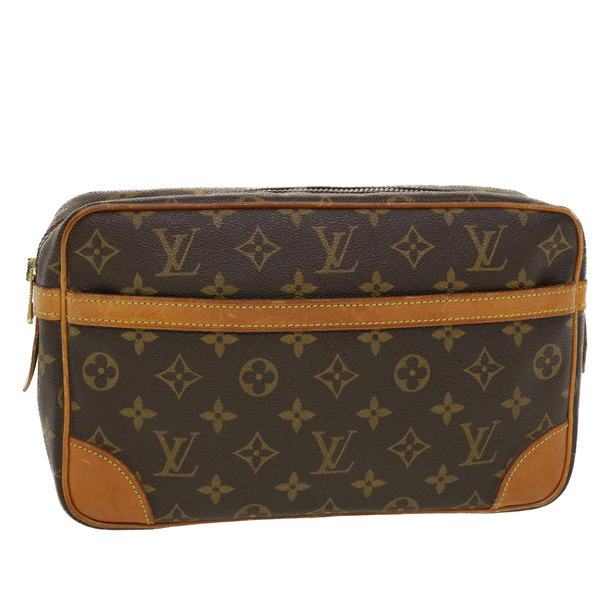 LOUIS VUITTON Monogram Compiegne 28 Clutch Bag M51845 LV Auth 41285