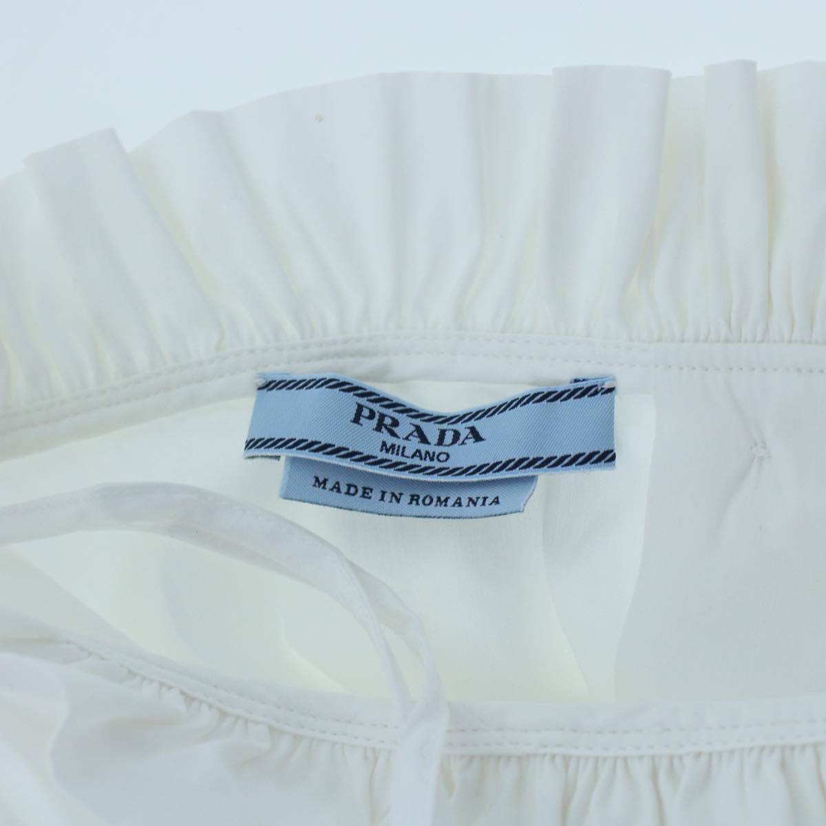 PRADA Shirt Nylon 2Set White Auth 41299