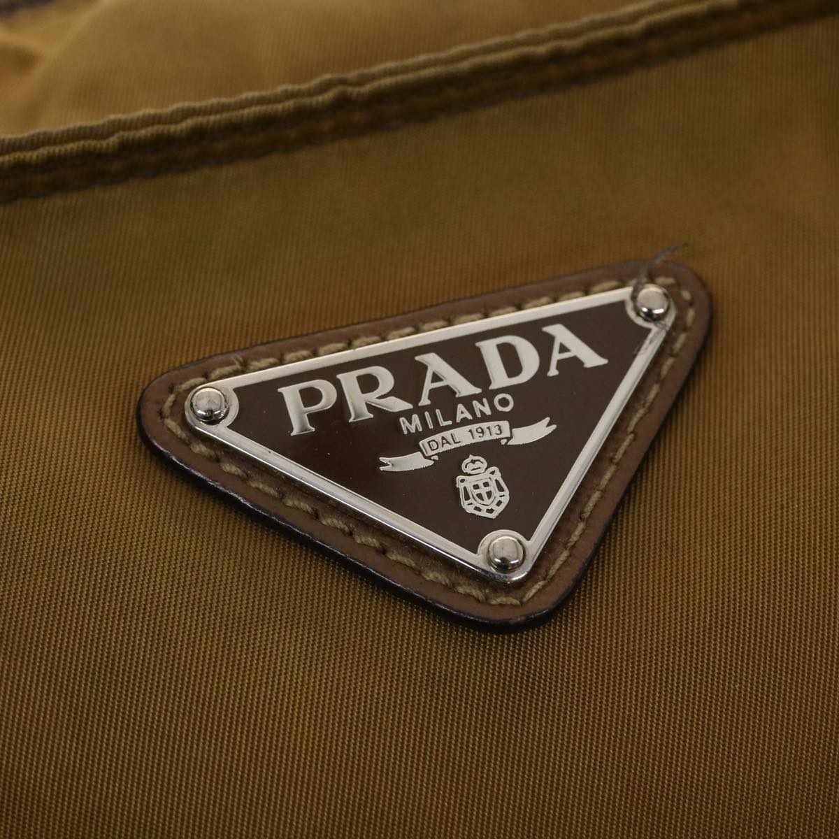 PRADA Hand Bag Nylon 2way Brown Auth 41358