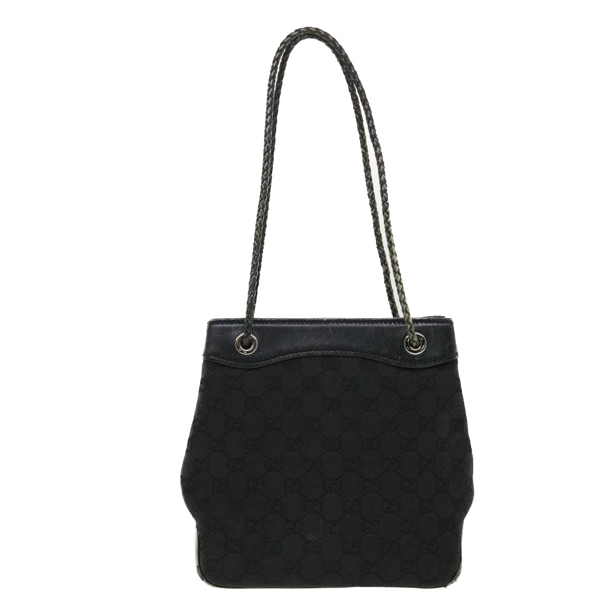 GUCCI GG Canvas Shoulder Bag Black 109143 Auth 41377 - 0