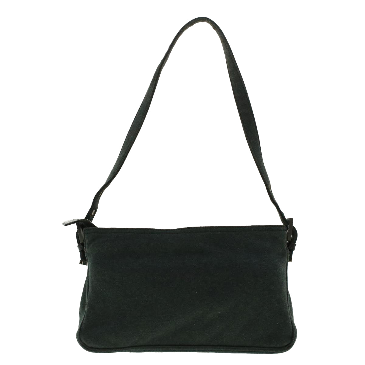 FENDI Mamma Baguette Shoulder Bag Cotton Gray 2305.26566.099 Auth 41382 - 0