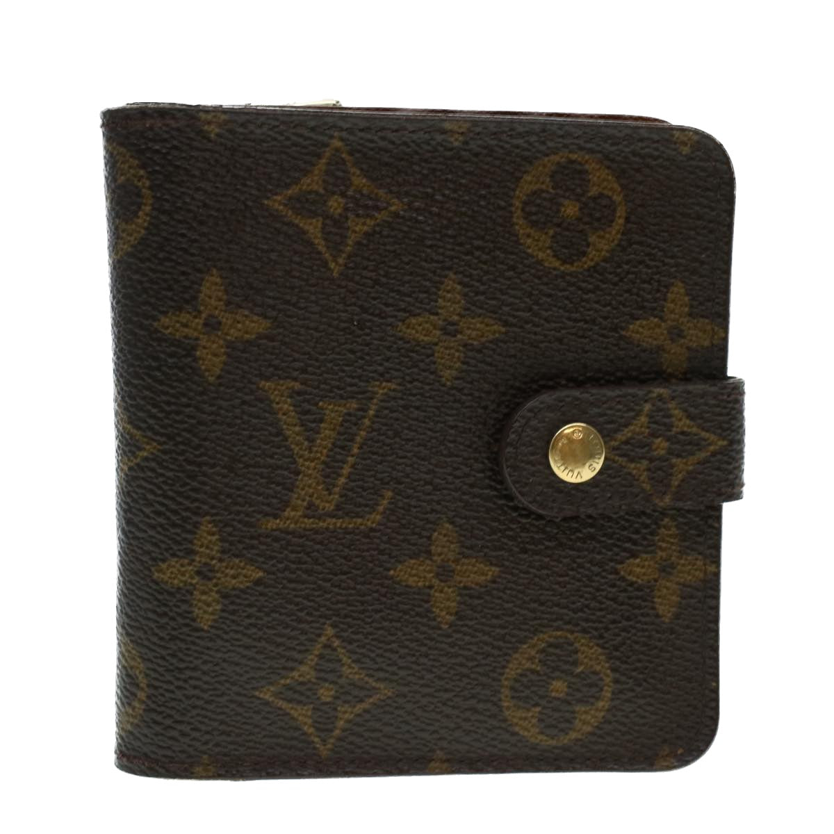 LOUIS VUITTON Monogram Compact Zip Wallet M61667 LV Auth 41424