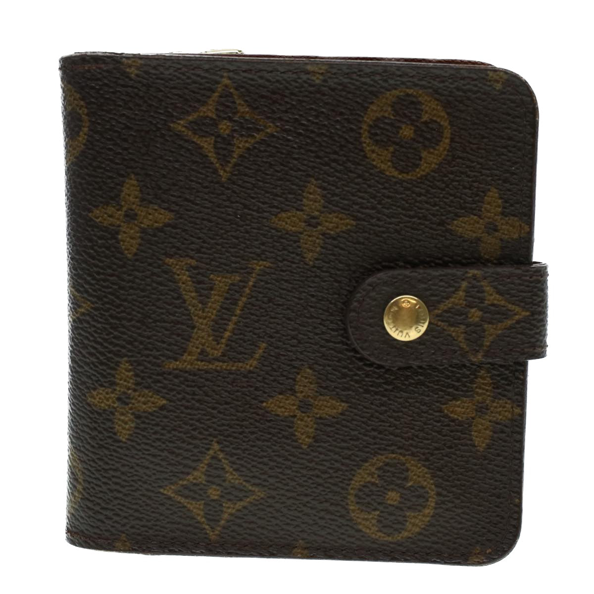 LOUIS VUITTON Monogram Compact Zip Wallet M61667 LV Auth 41424