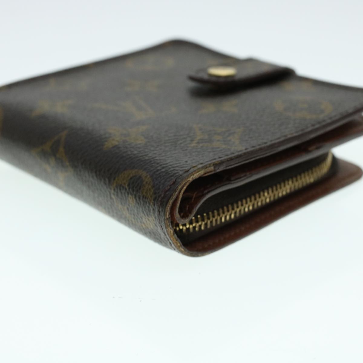 LOUIS VUITTON Monogram Compact Zip Wallet M61667 LV Auth 41424