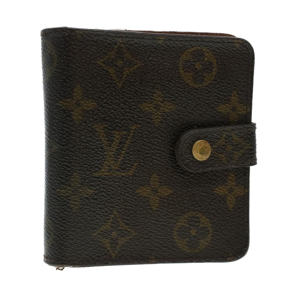 LOUIS VUITTON Monogram Compact Zip Wallet M61667 LV Auth 41425