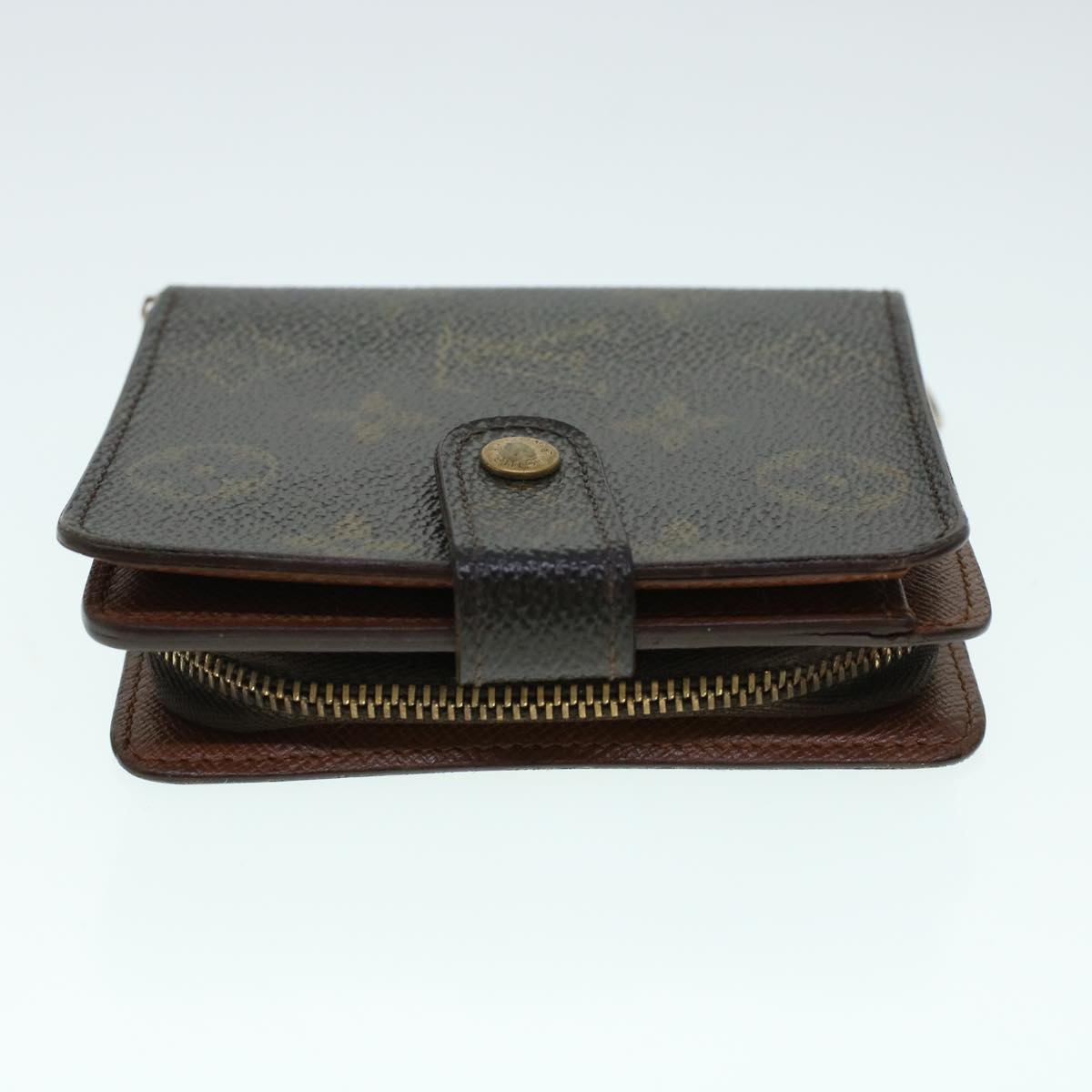 LOUIS VUITTON Monogram Compact Zip Wallet M61667 LV Auth 41425