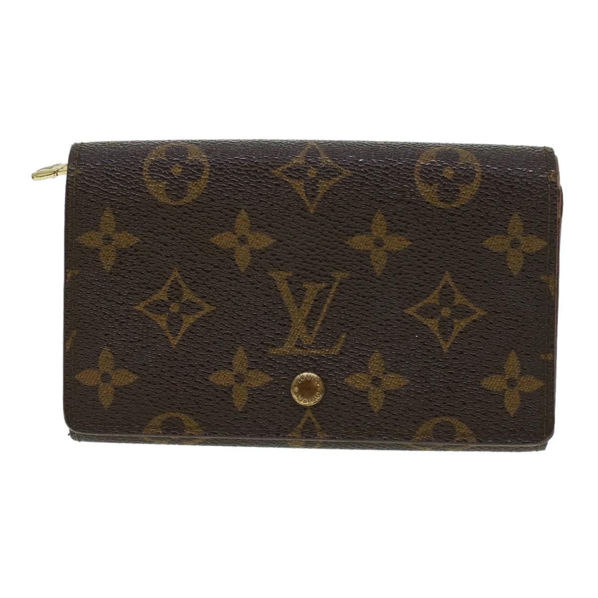 LOUIS VUITTON Monogram Porte Monnaie Billets Tresor Wallet M61730 LV Auth 41427