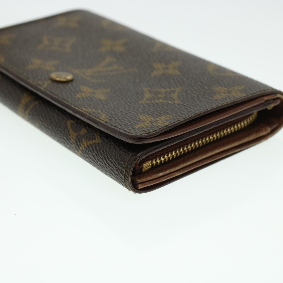 LOUIS VUITTON Monogram Porte Monnaie Billets Tresor Wallet M61730 LV Auth 41427