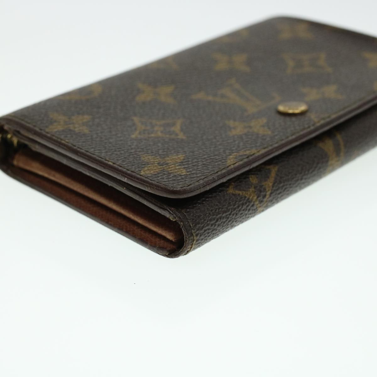 LOUIS VUITTON Monogram Porte Monnaie Billets Tresor Wallet M61730 LV Auth 41427