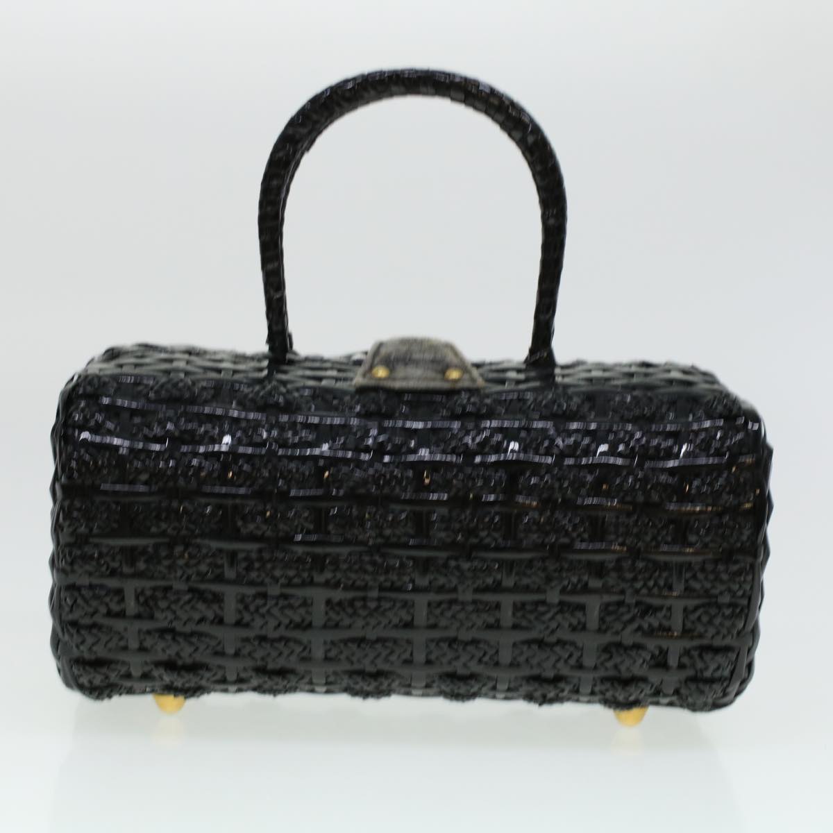 BALLY Fendi Hand Bag Leather 2Set Black Brown Auth 41442