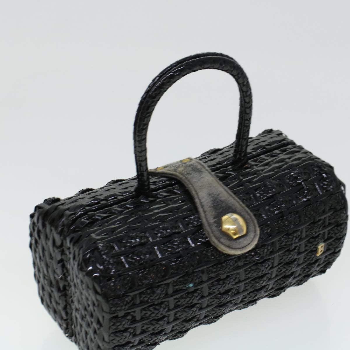BALLY Fendi Hand Bag Leather 2Set Black Brown Auth 41442