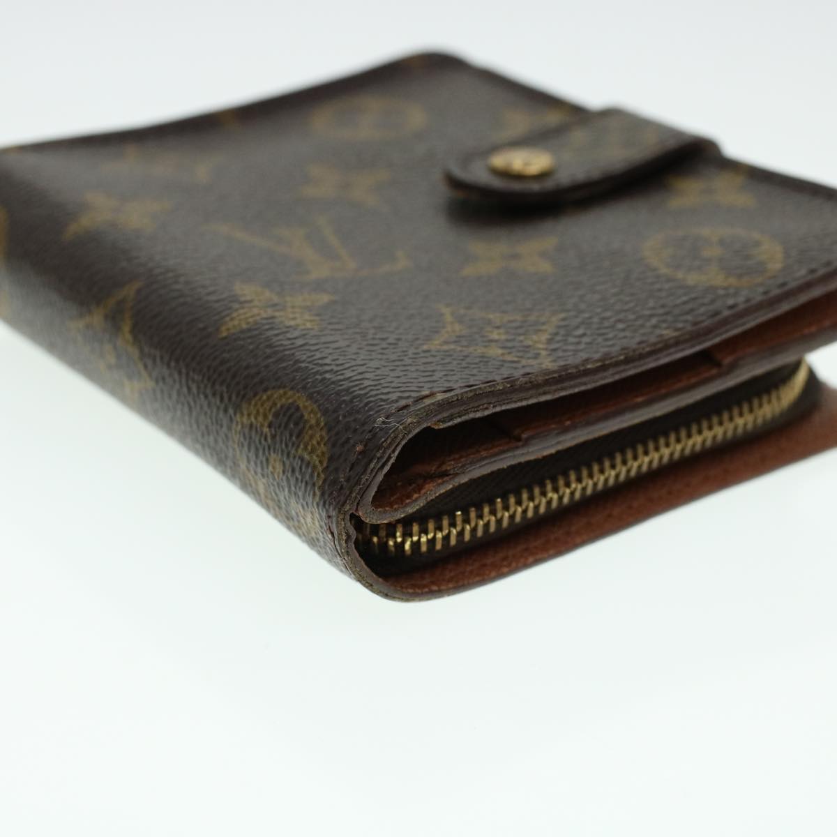 LOUIS VUITTON Monogram Compact Zip Wallet M61667 LV Auth 41448