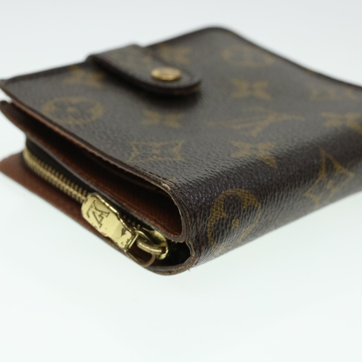 LOUIS VUITTON Monogram Compact Zip Wallet M61667 LV Auth 41448