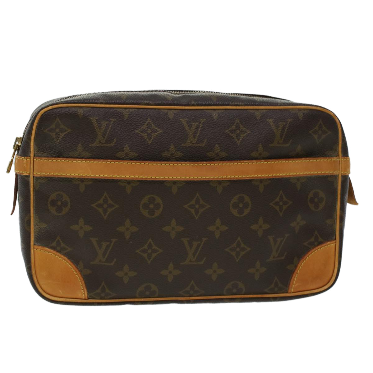 LOUIS VUITTON Monogram Compiegne 28 Clutch Bag M51845 LV Auth 41492