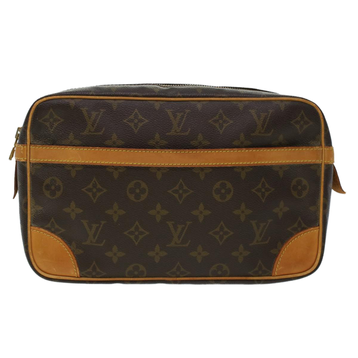 LOUIS VUITTON Monogram Compiegne 28 Clutch Bag M51845 LV Auth 41492