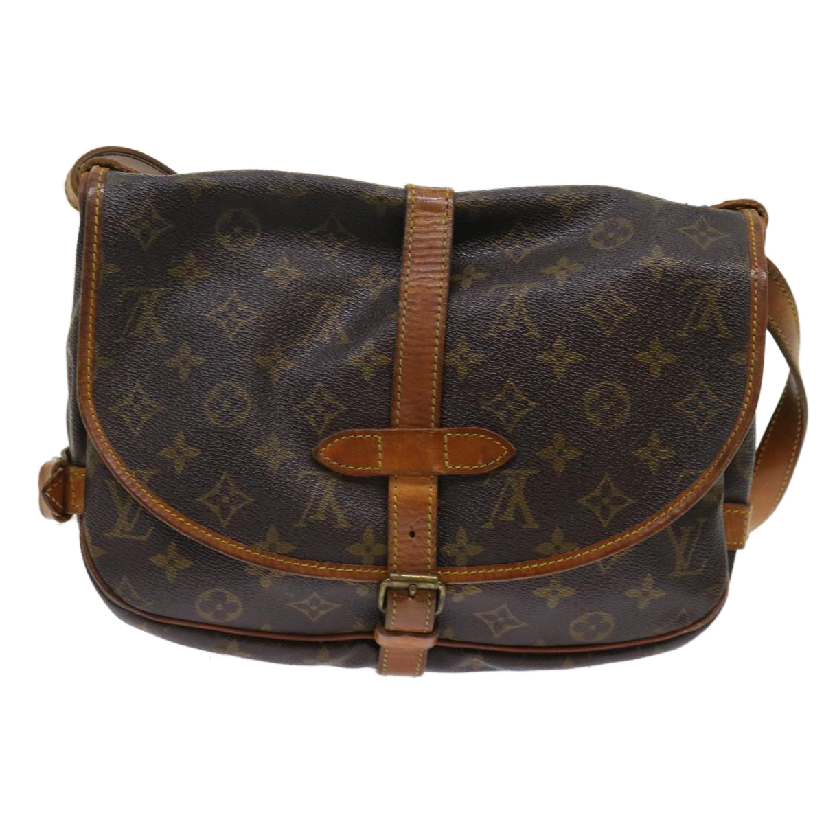 LOUIS VUITTON Monogram Saumur 30 Shoulder Bag M42256 LV Auth 41496 - 0