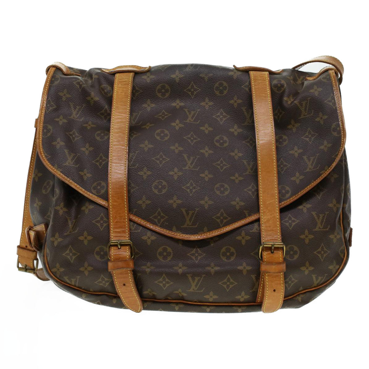 LOUIS VUITTON Monogram Saumur 43 Shoulder Bag M42252 LV Auth 41498