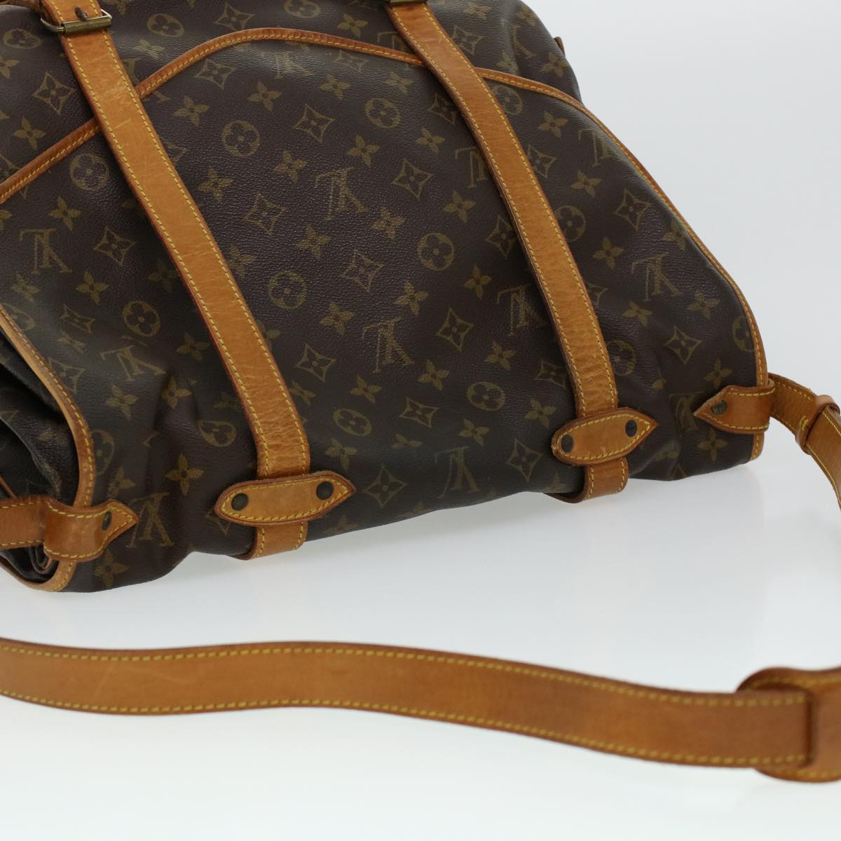 LOUIS VUITTON Monogram Saumur 43 Shoulder Bag M42252 LV Auth 41498