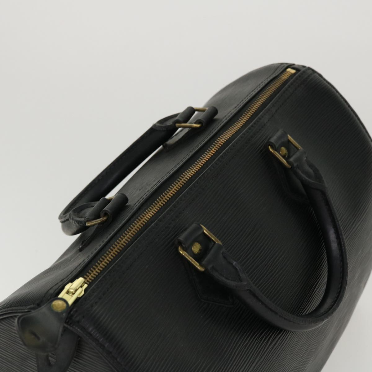 LOUIS VUITTON Epi Speedy 30 Hand Bag Noir black M43002 LV Auth 41535