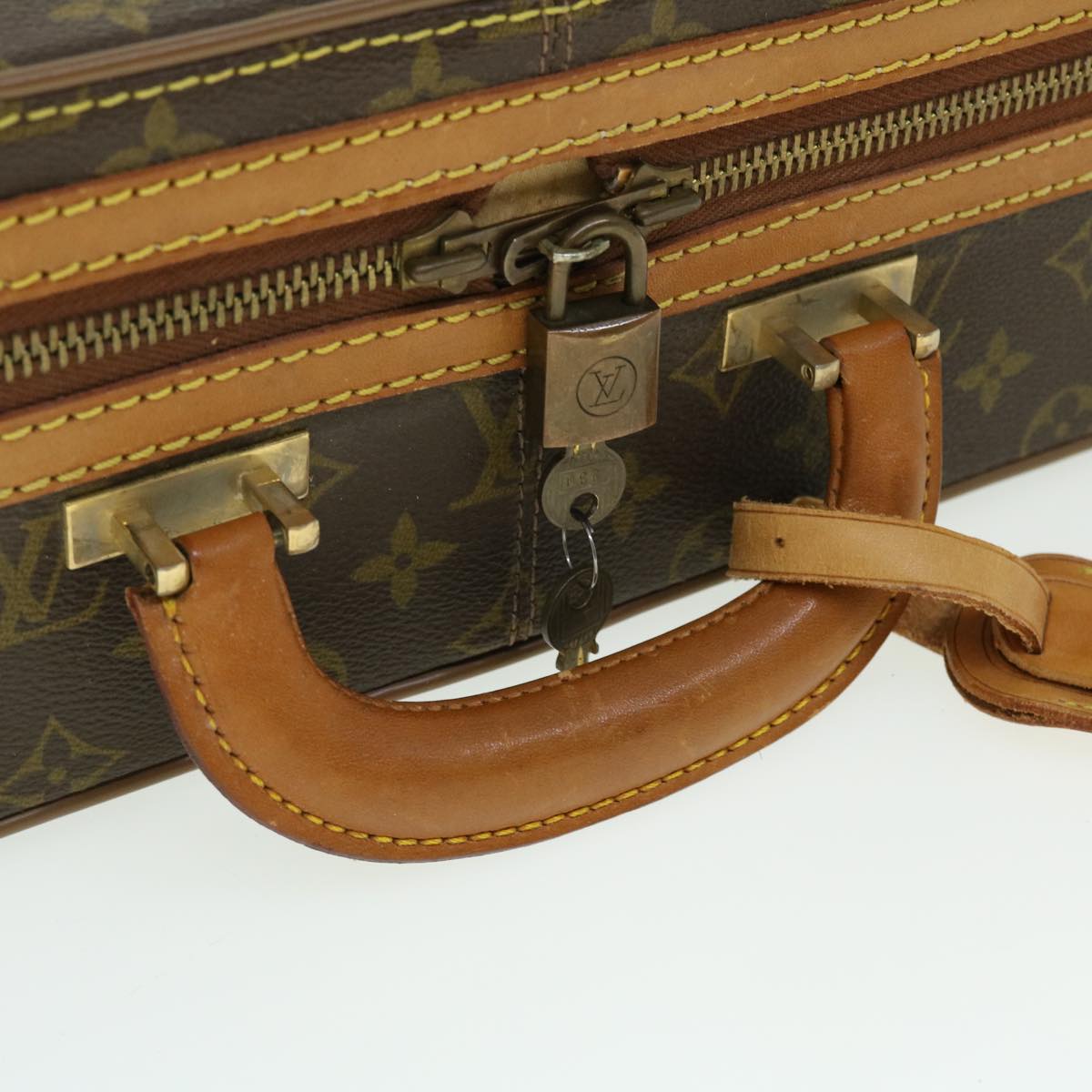 LOUIS VUITTON Monogram Tennis Case Valise Tennis Bag Racket case LV Auth 41573