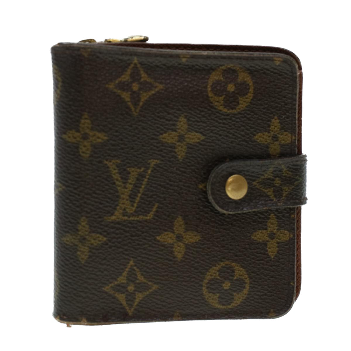 LOUIS VUITTON Monogram Compact Zip Wallet M61667 LV Auth 41577