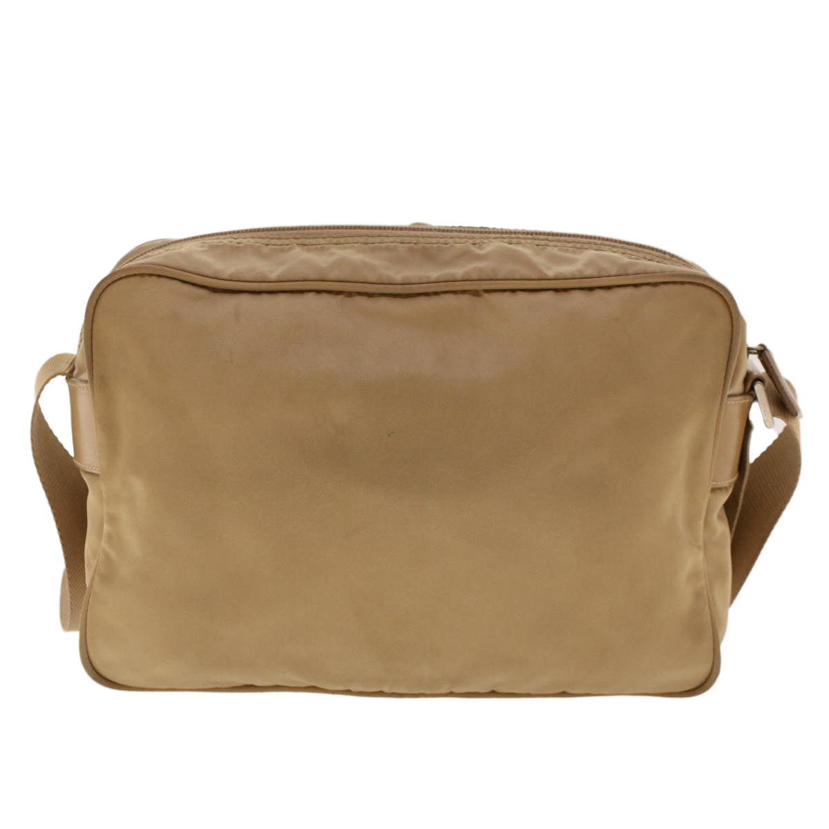 PRADA Shoulder Bag Nylon Beige Auth 41596 - 0