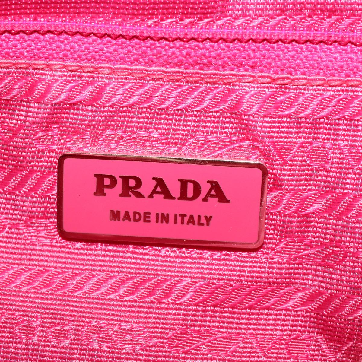 PRADA Shoulder Bag Nylon Pink Auth 41597