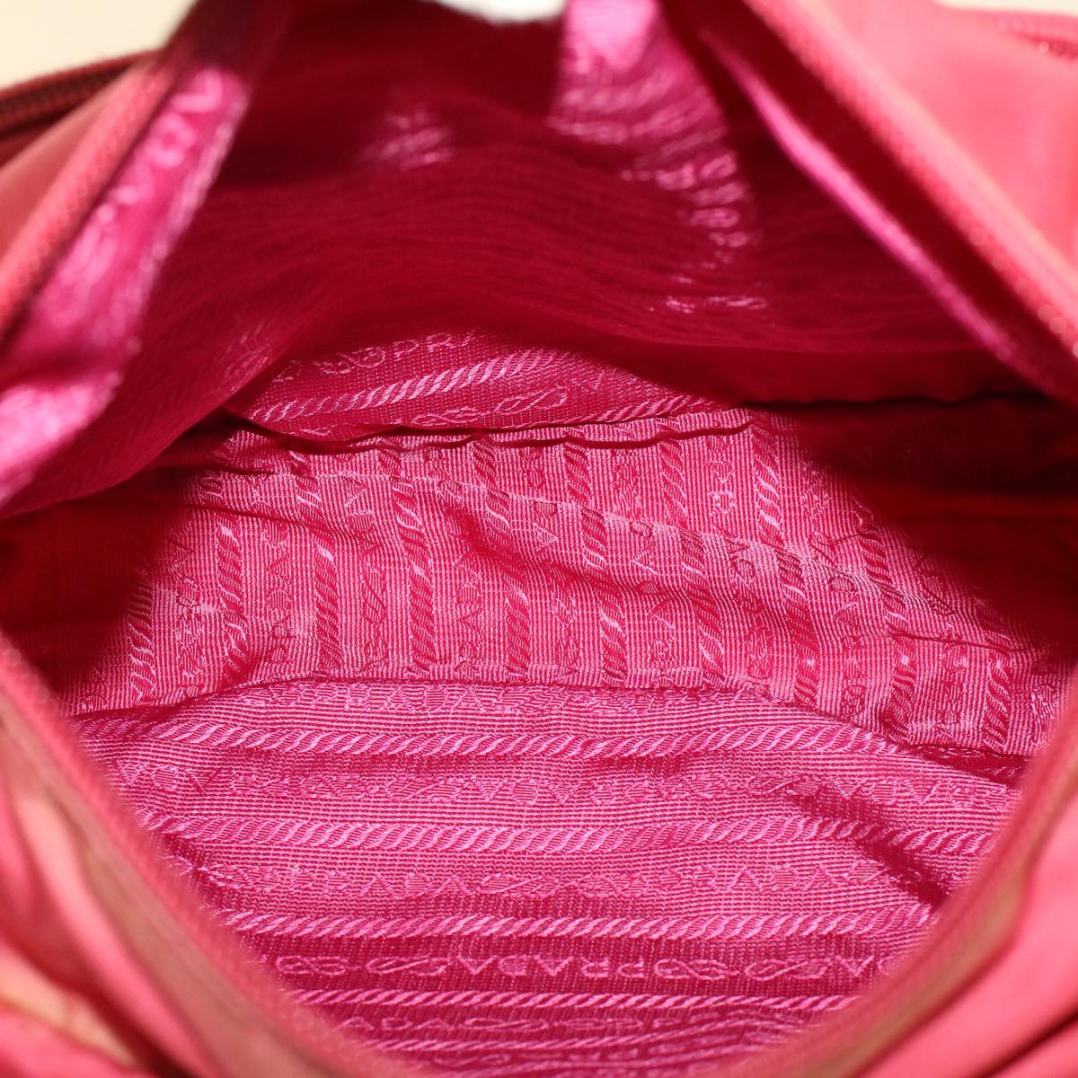 PRADA Shoulder Bag Nylon Pink Auth 41597