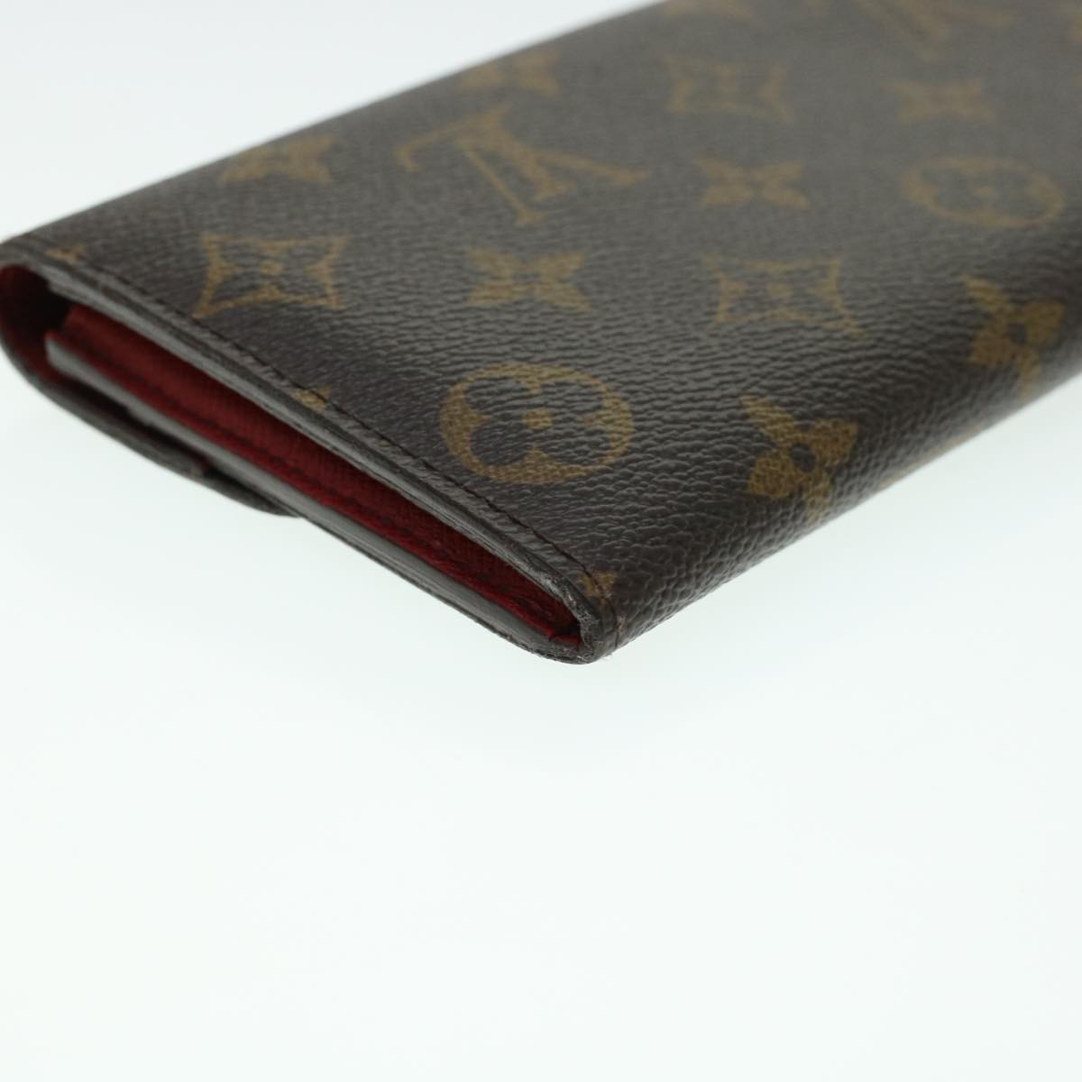 LOUIS VUITTON Monogram Portefeuille Emilie Long Wallet Red M60697 LV Auth 41603