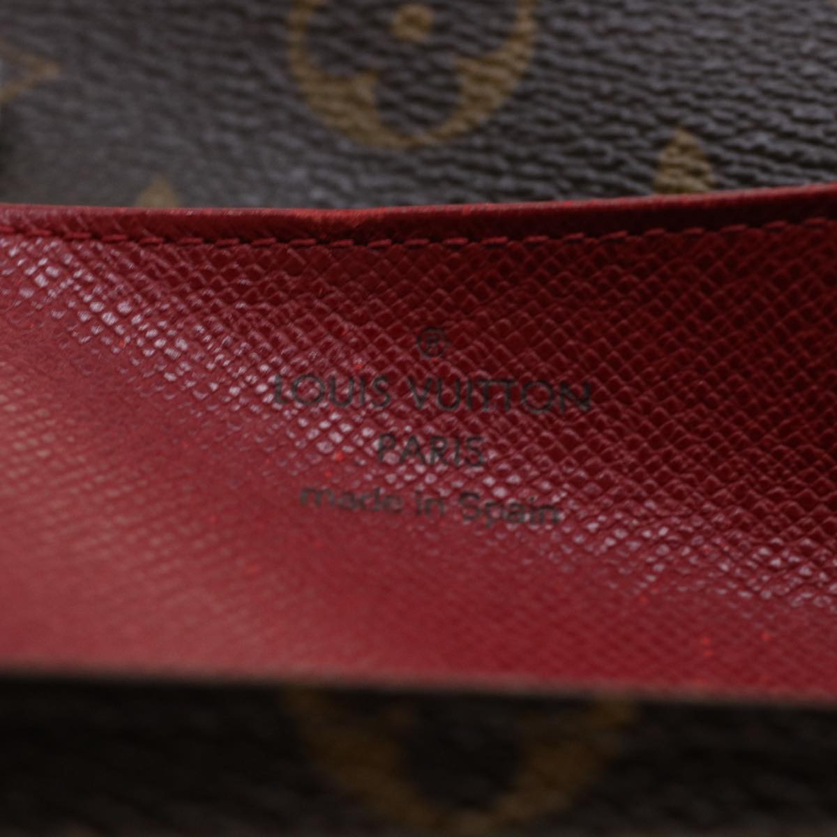 LOUIS VUITTON Monogram Portefeuille Emilie Long Wallet Red M60697 LV Auth 41603