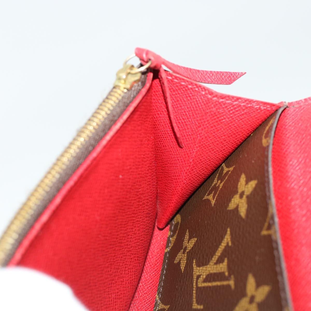 LOUIS VUITTON Monogram Portefeuille Emilie Long Wallet Red M60697 LV Auth 41603