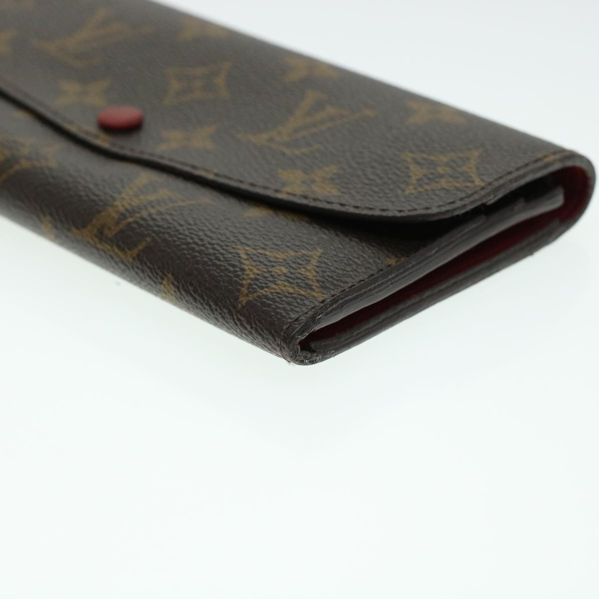 LOUIS VUITTON Monogram Portefeuille Emilie Long Wallet Red M60697 LV Auth 41603