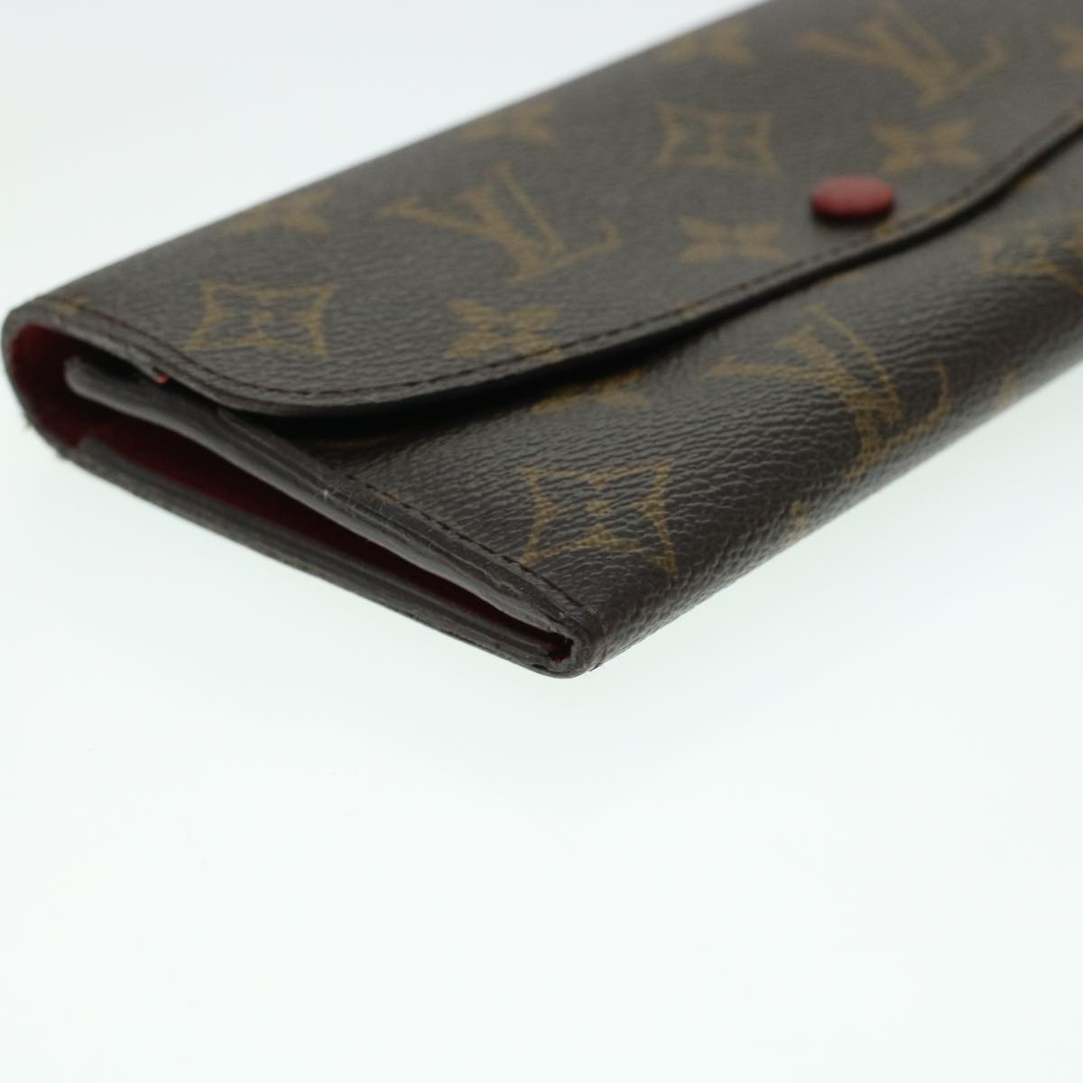 LOUIS VUITTON Monogram Portefeuille Emilie Long Wallet Red M60697 LV Auth 41603