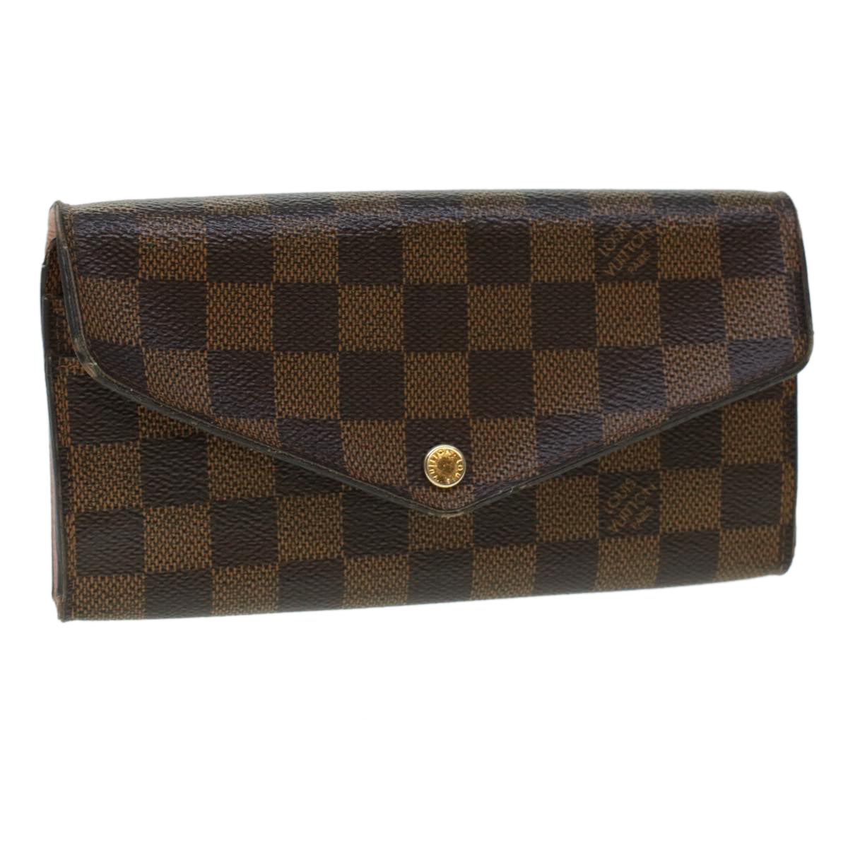 LOUIS VUITTON Damier Ebene Portefeuille Sarah Long Wallet N61734 LV Auth 41607