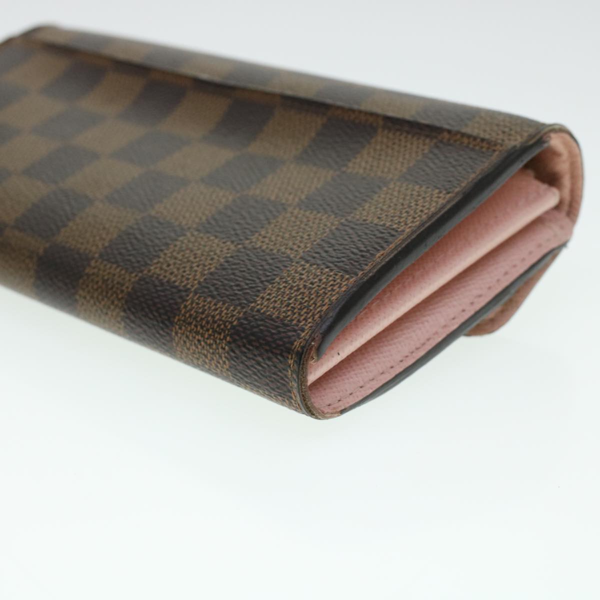 LOUIS VUITTON Damier Ebene Portefeuille Sarah Long Wallet N61734 LV Auth 41607