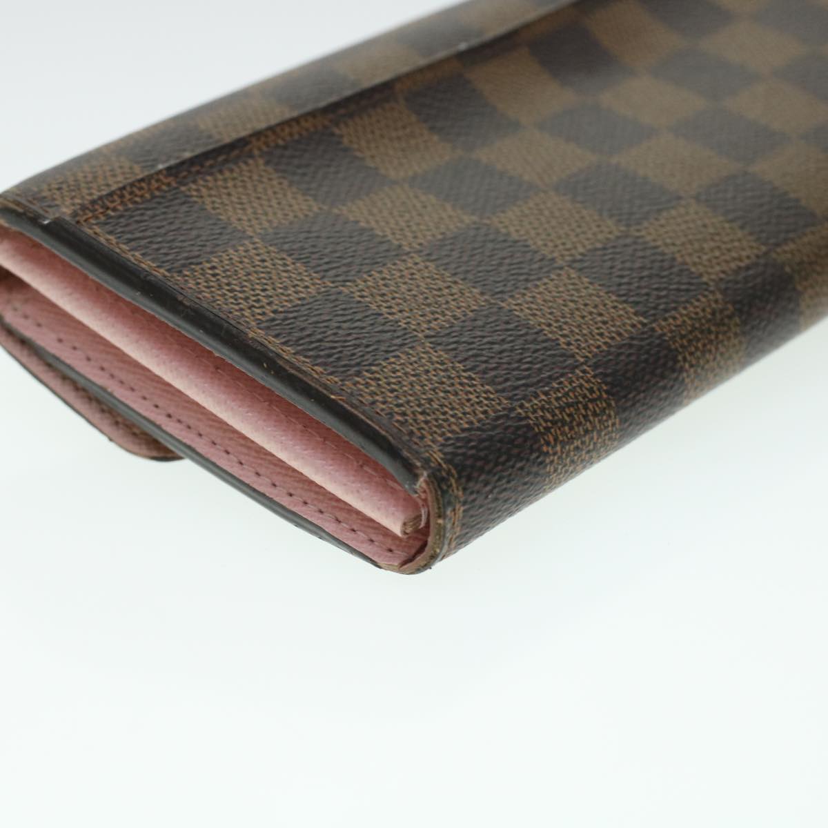 LOUIS VUITTON Damier Ebene Portefeuille Sarah Long Wallet N61734 LV Auth 41607