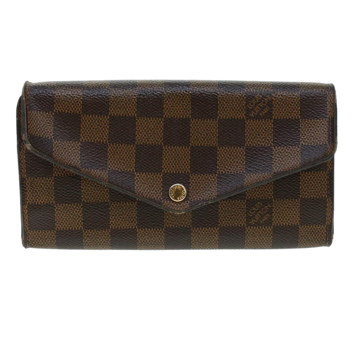 LOUIS VUITTON Damier Ebene Portefeuille Sarah Long Wallet N61734 LV Auth 41607