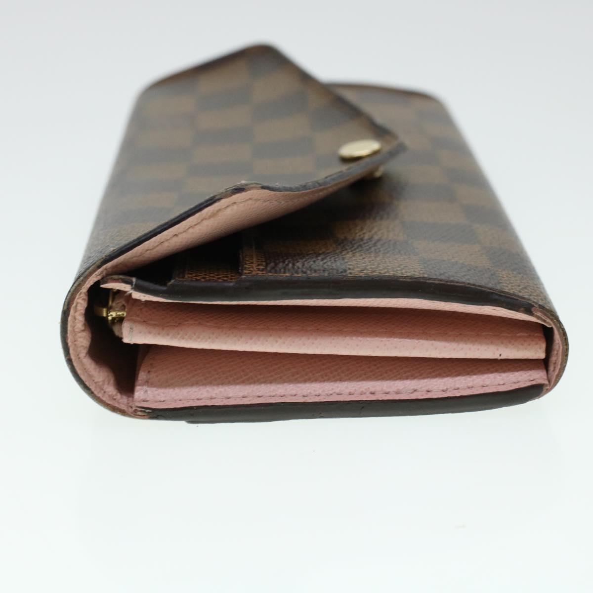 LOUIS VUITTON Damier Ebene Portefeuille Sarah Long Wallet N61734 LV Auth 41607