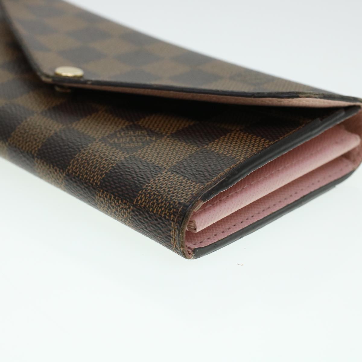 LOUIS VUITTON Damier Ebene Portefeuille Sarah Long Wallet N61734 LV Auth 41607