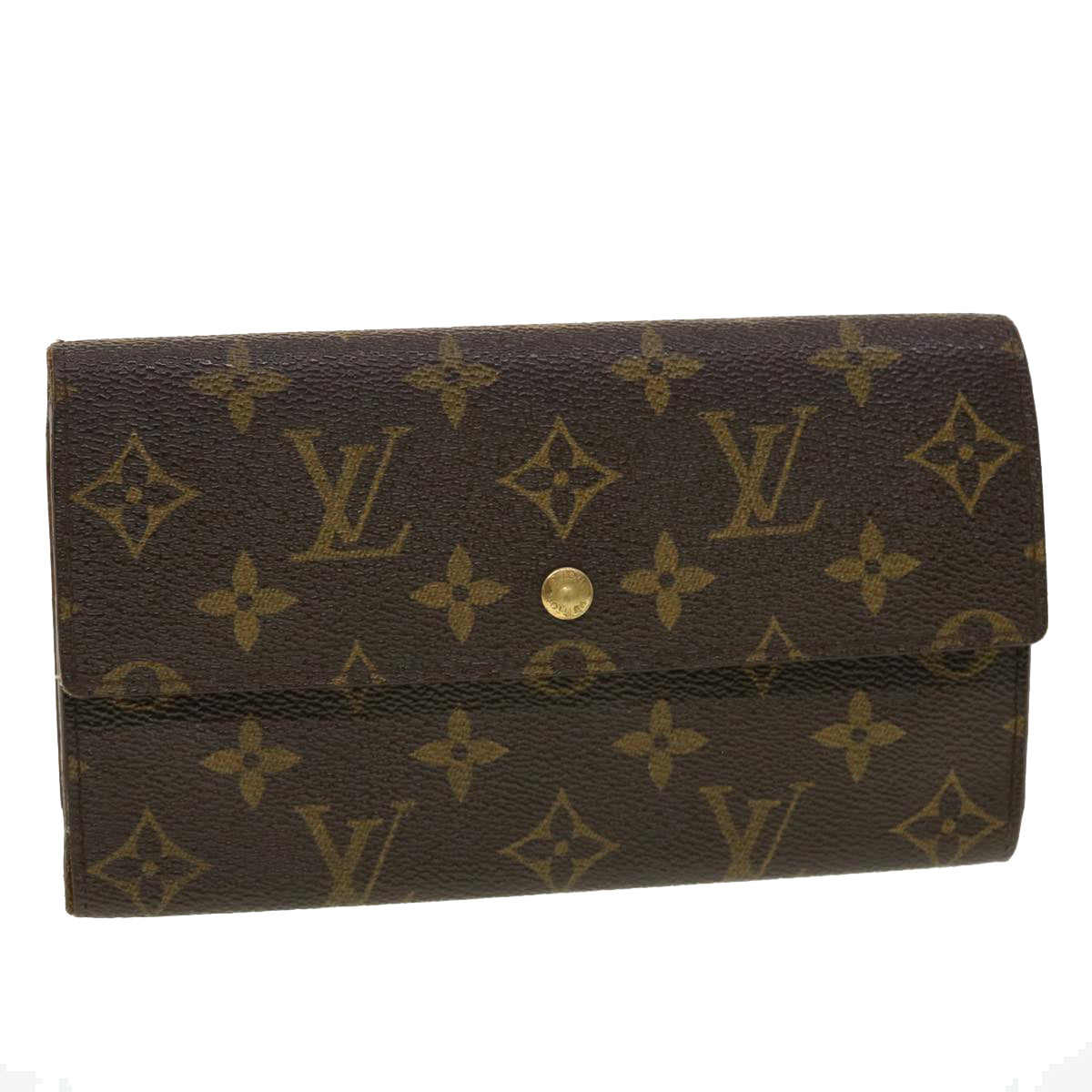 LOUIS VUITTON Monogram Portefeuille International Long Wallet M61217 Auth 41609