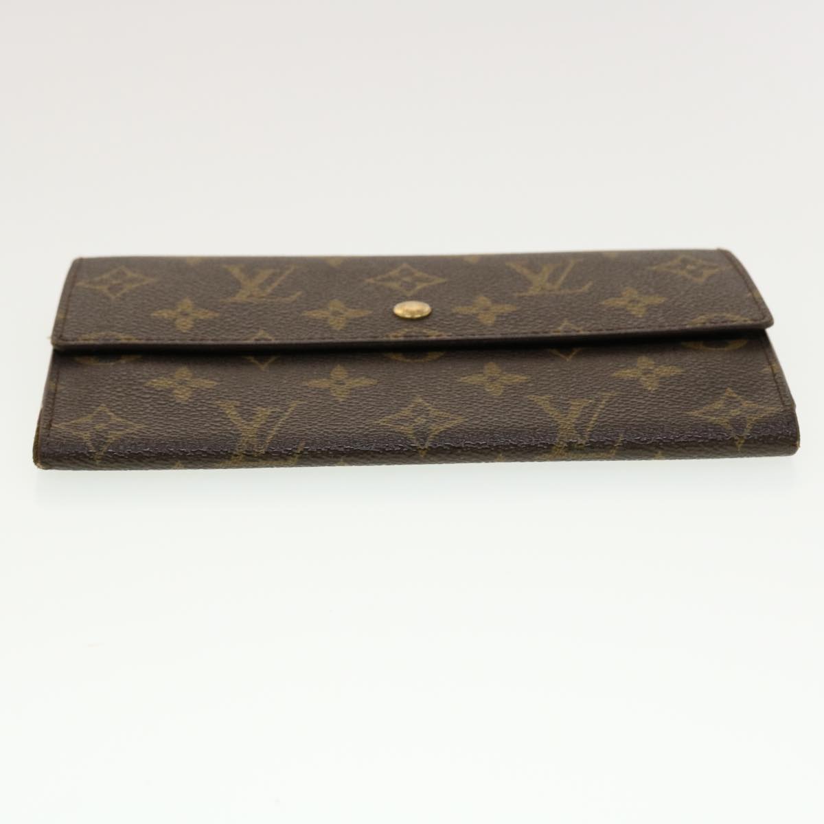 LOUIS VUITTON Monogram Portefeuille International Long Wallet M61217 Auth 41609