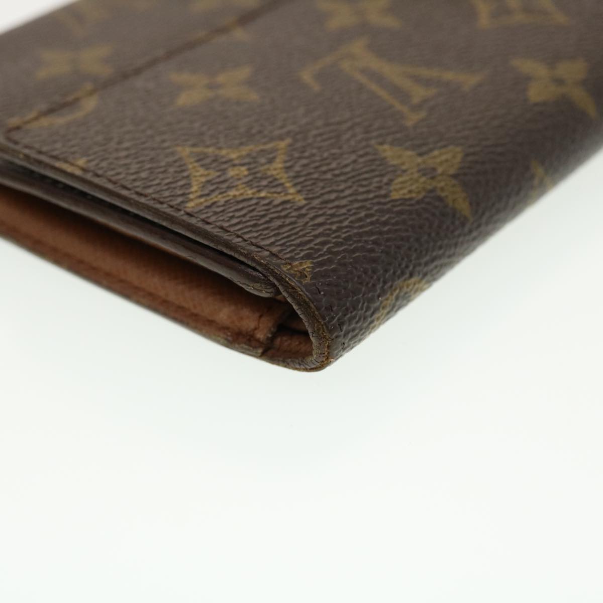 LOUIS VUITTON Monogram Portefeuille International Long Wallet M61217 Auth 41609