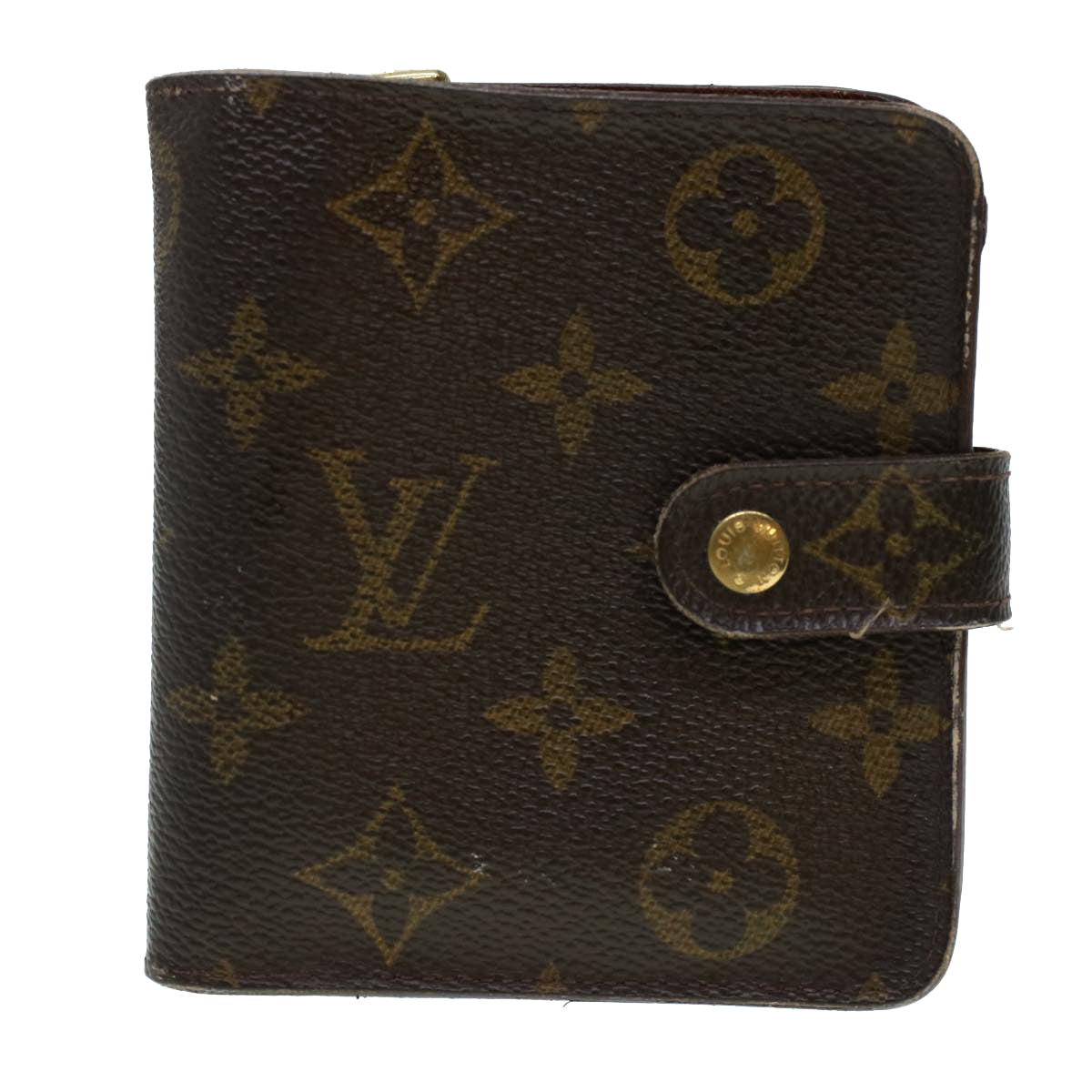 LOUIS VUITTON Monogram Compact Zip Wallet M61667 LV Auth 41633