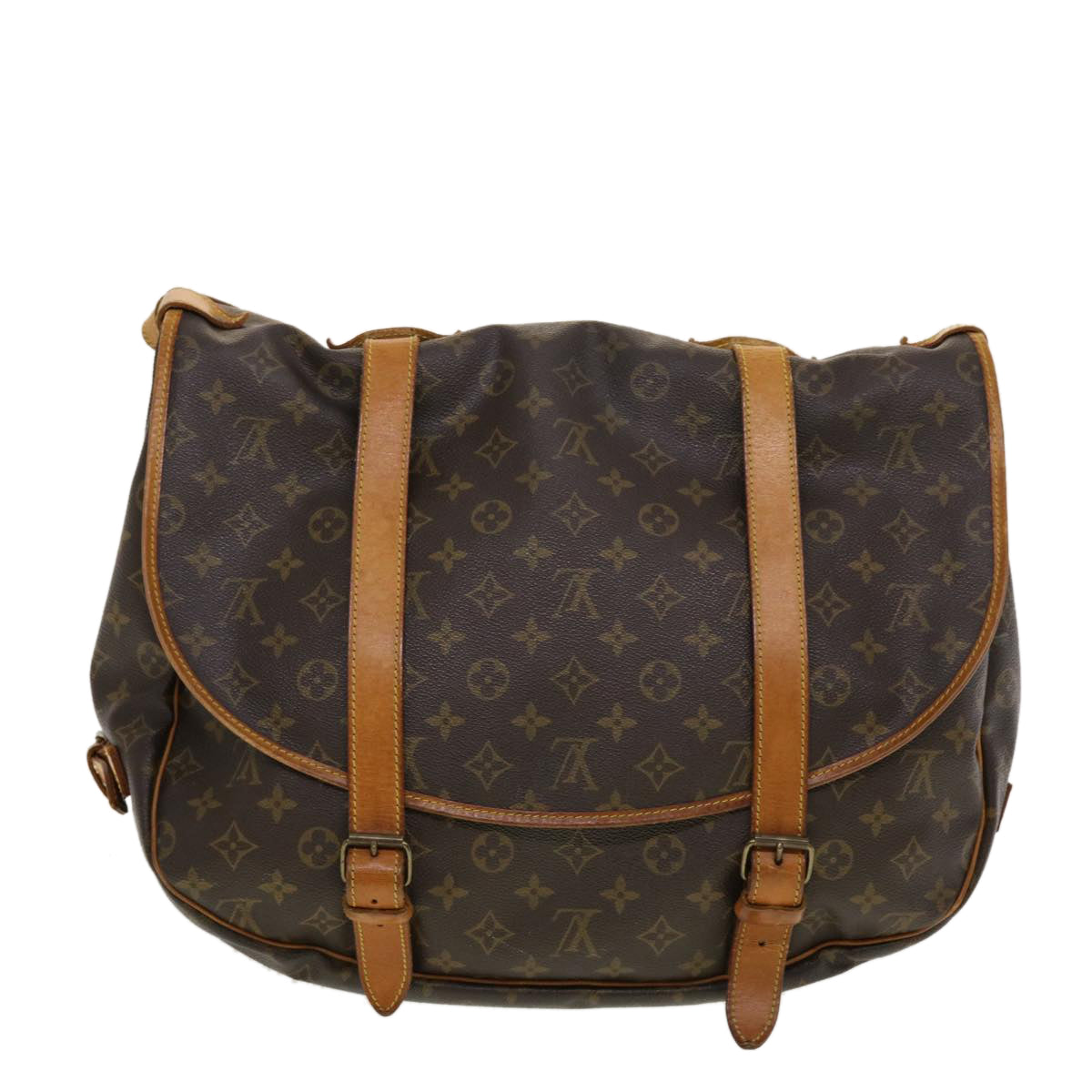 LOUIS VUITTON Monogram Saumur 43 Shoulder Bag M42252 LV Auth 41643