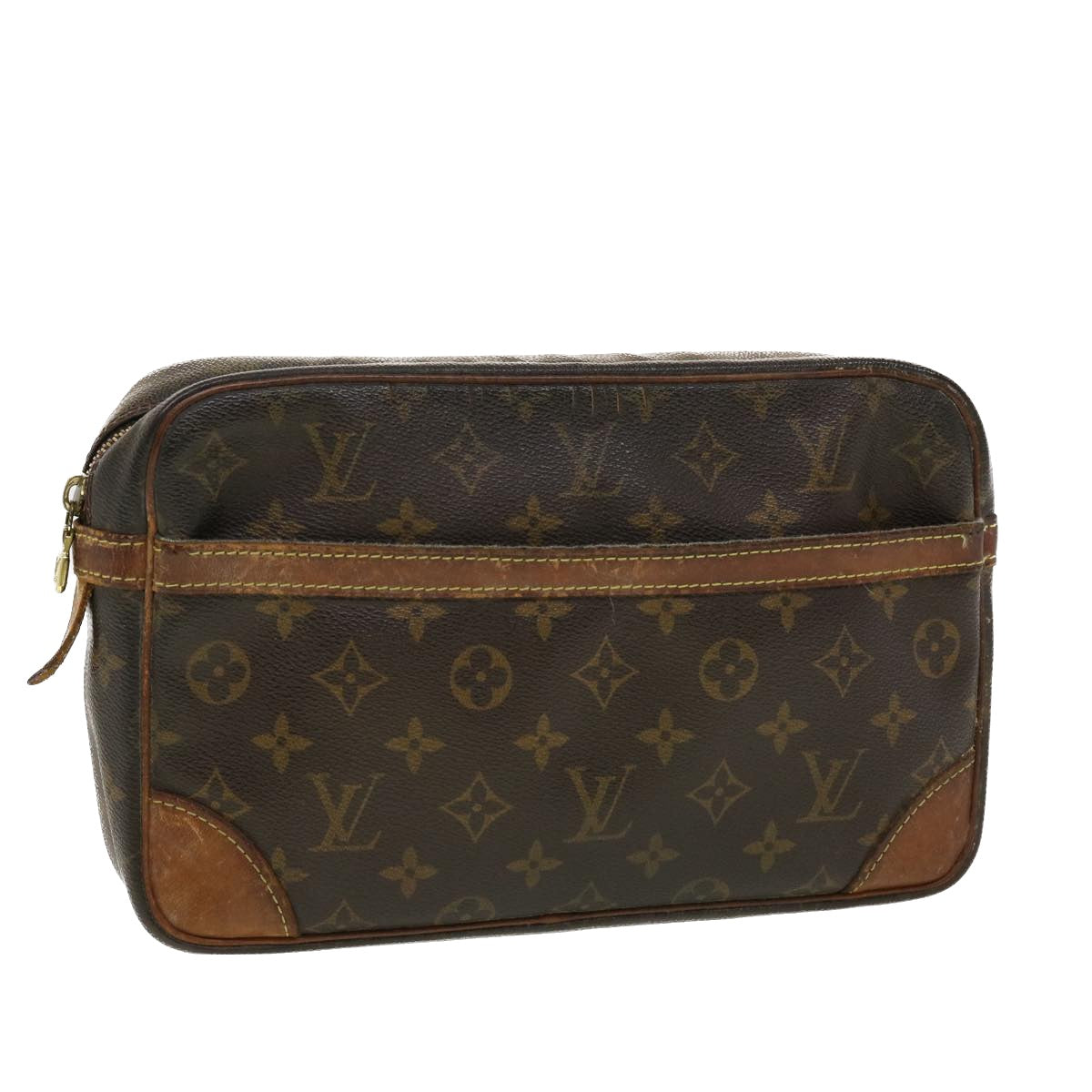 LOUIS VUITTON Monogram Compiegne 28 Clutch Bag M51845 LV Auth 41644