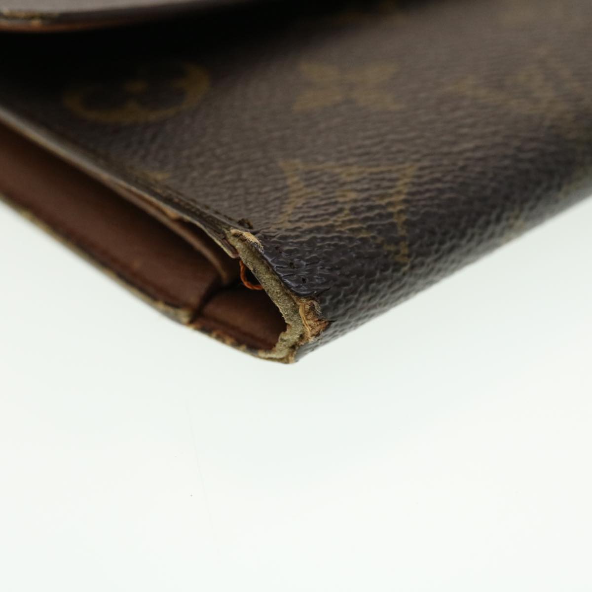 LOUIS VUITTON Monogram Portefeuille International Long Wallet M61217 Auth 41653